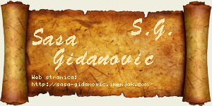 Saša Gidanović vizit kartica